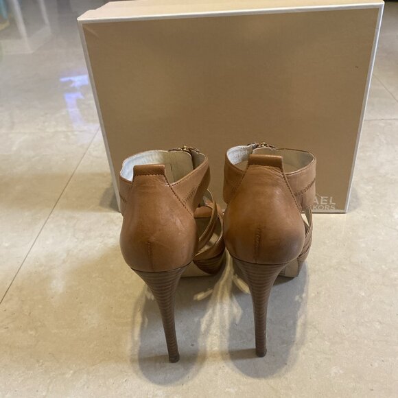 Michael Kors Berkley Platform Brown Platform Heel Sandal - Picture 8 of 10
